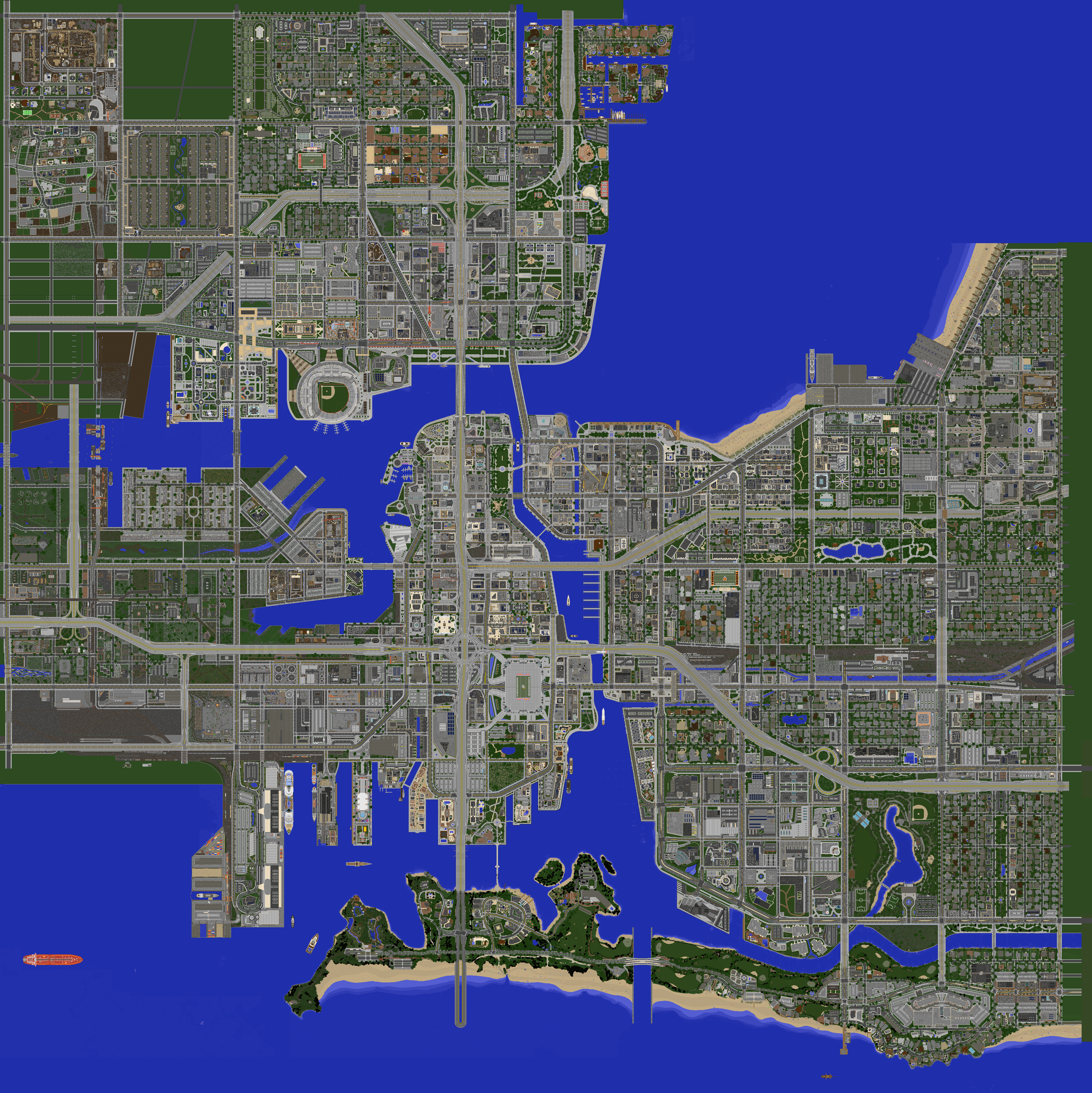 minecraft city greenfield map