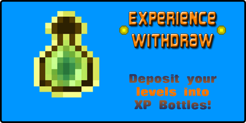 Minecraft Plugin: 1.8 Experiencewithdraw &#8211; Put the Experience in the Bottle!